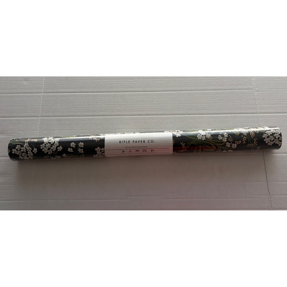Rifle Paper Co RP7384 Cornflower Black and Green Wallpaper- 1 Roll